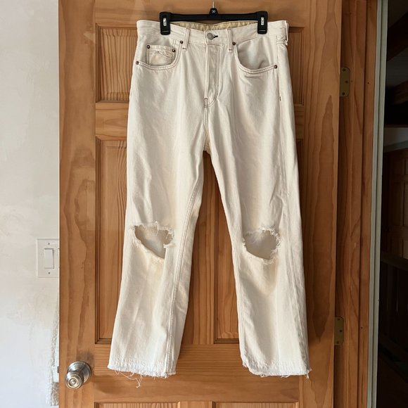 Rag & Bone Jeans Maya High-rise Ankle Straight Distressed Size 32 - Picture 3 of 11